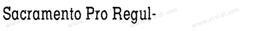 Sacramento Pro Regul字体转换